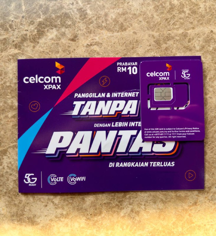 🇲🇾马来西亚Celcomdigi 卡内包含套餐（一次性） ¥78（已实名，全新未拆封）⚠️购买此卡注意事项：1:此卡默认不包含任何漫游流量套餐，你无法使用卡内的马来西亚本地流量套餐，如果需要在境外使用漫游流量，请自行开通下方的漫游套餐！到手请尽快充值保号！月租：默认使用无月租，可选漫游套餐可自己另行开通的漫游套餐：3日漫游套餐：包含每日2GB漫游流量，15分钟通话，售价48RM7日漫游套餐：包含每日2GB漫游流量，15分钟通话，售价58RM14日漫游套餐：包含每日3GB漫游流量，15分钟通话，售价98RM30日漫游套餐：包含每日3GB漫游流量，15分钟通话，中国大陆地区售价148RM，其他地区售价118RM⚠️所有套餐高速流量用完后均有1Mbps无限低速流量套餐适用包含欧盟、英国、美国、中港澳台等76个国家与地区中国大陆漫游资费：  收短信：免费  发短信：1rm/条  打电话：6rm/分钟  接电话：6rm/分钟  用流量：无套餐外扣费实用信息：已实名 每50天充值5马币保号 支持💰💰充值话费  官网： www.celcomdigi.com  App： Celcom Life/MyDigi获取手机号方式：拨打*124#💡点我查看到手玩法、充值教程💡点我查看如何开通国际漫游5G服务