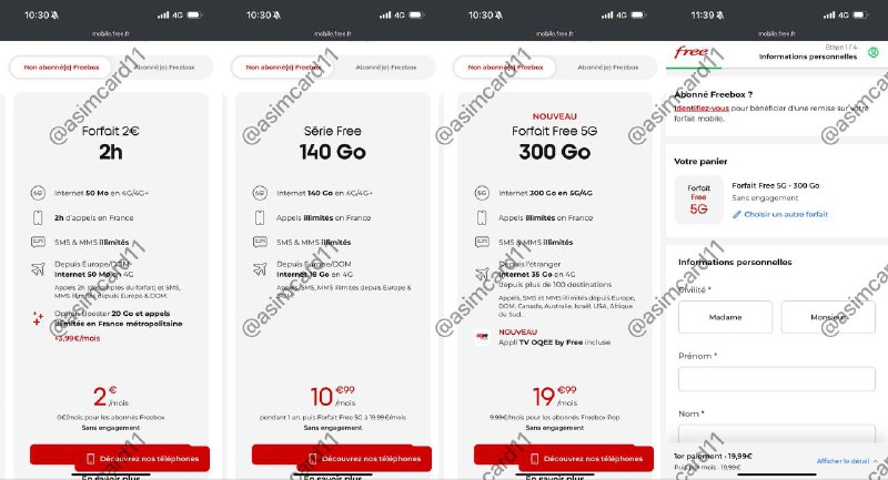 🇫🇷法国Free Postpaid eSIMFree是法国电信公司，创立至今已有25年，并在30个国家提供不同的服务