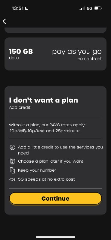 英国giffgaff现已支持直接在App中购买并激活eSIM操作步骤：1️⃣下载giffgaff App，登录时选择“Create a account”注册账号（注意，你所使用的邮箱必须是没有绑定过giffgaff SIM卡的邮箱）2️⃣按照步骤注册账号（验证邮箱、输入密码、填写个人信息等）3️⃣在首页MySIM中选择eSIM，并选择Get an eSIM下方的“Choose your plan”4️⃣选择开卡套餐，如果你需要0月租，那么直接滑到最下方选择“I don’t want a plan”的“Pay as you go”套餐5️⃣充值最低10英镑后安装eSIM，等待激活完毕即可英国giffgaff现已支持直接在App中购买并激活eSIM操作步骤：1️⃣下载giffgaff App，登录时选择“Create a account”注册账号（注意，你所使用的邮箱必须是没有绑定过giffgaff SIM卡的邮箱）2️⃣按照步骤注册账号（验证邮箱、输入密码、填写个人信息等）3️⃣在首页MySIM中选择eSIM，并选择Get an eSIM下方的“Choose your plan”4️⃣选择开卡套餐，如果你需要0月租，那么直接滑到最下方选择“I don’t want a plan”的“Pay as you go”套餐5️⃣充值最低10英镑后安装eSIM，等待激活完毕即可