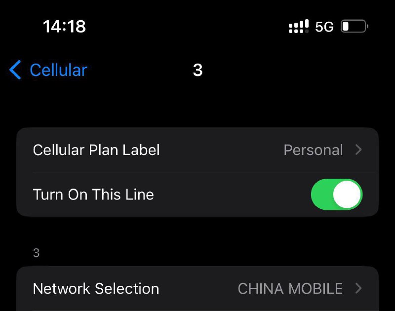 3HK DIY储值卡内地漫入中国移动5G NSA教程如图2:打开My3 app后点击首页右下角客服图标-选择开启即时线上对话如图3:输入人工客服-在回复的选项中选择网络接收/使用问题如图4:选择网络接收问题如图5:选择外游网络接收问题如图6:重制成功 此时进入手机设置 自动选择运营商后选择中国移动 就可以成功在中国移动5G NSA覆盖地区享受3HK DIY 5G漫游3HK DIY储值卡内地漫入中国移动5G NSA教程如图2:打开My3 app后点击首页右下角客服图标-选择开启即时线上对话如图3:输入人工客服-在回复的选项中选择网络接收/使用问题如图4:选择网络接收问题如图5:选择外游网络接收问题如图6:重制成功 此时进入手机设置 自动选择运营商后选择中国移动 就可以成功在中国移动5G NSA覆盖地区享受3HK DIY 5G漫游
