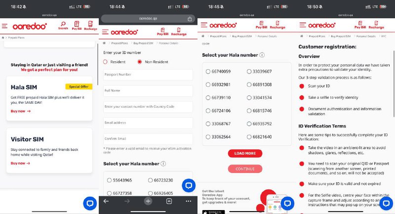 🇶🇦卡塔尔Ooredoo eSIMOoredoo QSC是一家国际电信公司，总部位于卡塔尔多哈，公司成立于1987年，提供移动、无线、有线和内容服务，全球用户超过1.15亿卡塔尔号码实名严格，没有被滥用，适合长期使用开通方式：1️⃣访问 