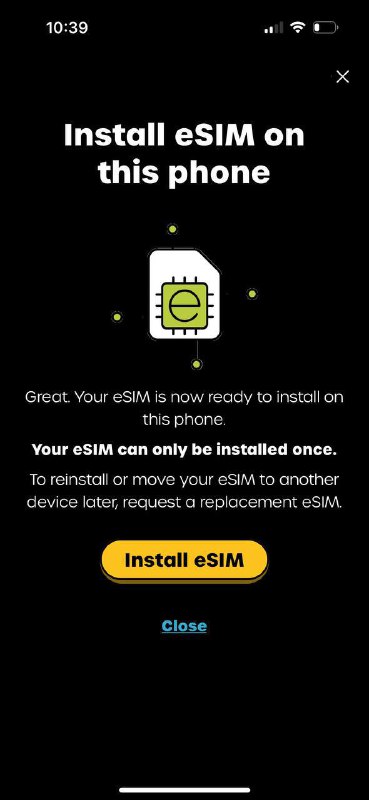 如何将giffgaff UK从SIM转换为eSIM？1:下载并打开giffgaff应用程序2: 获取手机号 登录账号后点击右下角“Account”3: 点击“SIM”选项 并选择“Replace my SIM”4: 选择“Switch to a new eSIM”5: 勾选“I Understand”后选择“Start the switch”6: 选择“Instal eSIM”7: 耐心等待0.5-24小时后eSIM即可转移成功如何将giffgaff UK从SIM转换为eSIM？1:下载并打开giffgaff应用程序2: 获取手机号 登录账号后点击右下角“Account”3: 点击“SIM”选项 并选择“Replace my SIM”4: 选择“Switch to a new eSIM”5: 勾选“I Understand”后选择“Start the switch”6: 选择“Instal eSIM”7: 耐心等待0.5-24小时后eSIM即可转移成功