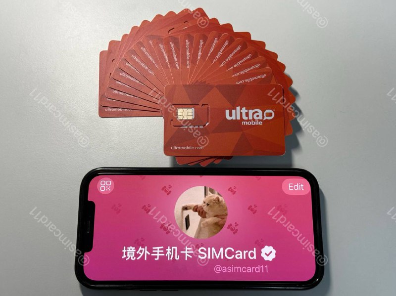 🇺🇸美国UltraMobile橙卡 25$余额 包邮 ¥168月租：15$月租起，无漫游流量套餐Wi-Ficalling资费：  收短信：免费  发短信：免费  打电话：0.25$/分钟  接电话：免费  用流量：不可使用中国大陆漫游资费（中国移动）：  收短信：0.1$/条  发短信：0.25$/条  打电话：3.59$/分钟  接电话：3.59$/分钟  用流量：0.2$/每M使用信息：无需实名 每月交月租保号 支持💰💰💰充值话费  官网： ultramobile.com  App：  Ultra获取手机号方式：插卡激活后短信💡卡激活+转eSIM稳定不封方案1:使用尽可能干净的美国（最好是家宽）IP打开 