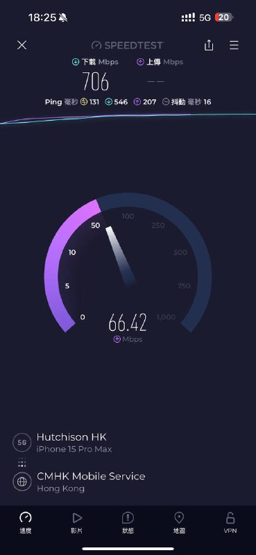 香港3HK支持内地双5G NSA漫游，路边漫游移动随手测出700Mbps的速度！之前3HK的漫游非常不稳定，经过两个多月的修复，终于恢复至较为正常的水平推荐将APN改为：mobile.lte.three.com.hk点我查看卡介绍点我查看如何漫游至中国移动